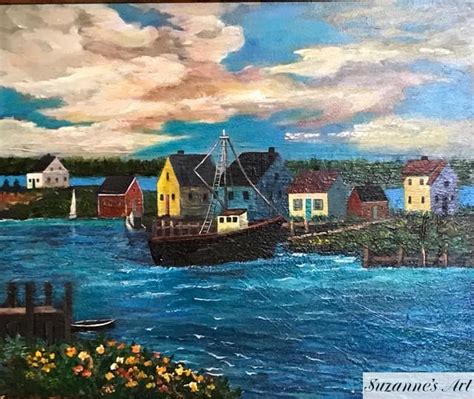 Village by the Sea | Suzanne's Art