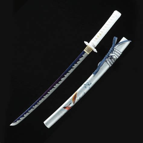 Amazon Truekatana White Wakizashi Handmade Spring Steel Blue