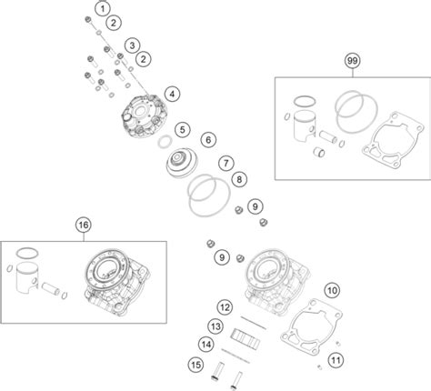 Ktm Fiche Finder Cylinder Cylinder Head Spare Parts For The Ktm 50 Sx