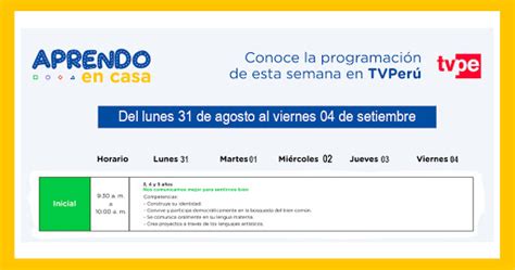 Programaci N De Radio Y Televisi N Semana Aprendo En Casa