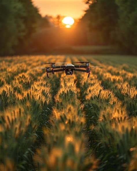 Premium Photo Precision Agriculture Drones Scanning Fields Wallpaper