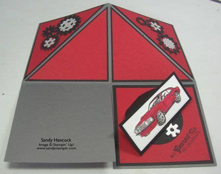 Triangle Corner Pop Up Card Masculine UdderlyAwesome Stamping From