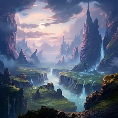 Draw fantasy landscape art, environment illustration by Amandamercer1 | Fiverr