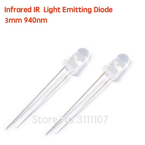 Diodo De Luz De Tubo Redondo Led Emisor Infrarrojo Ir De Mm Nm