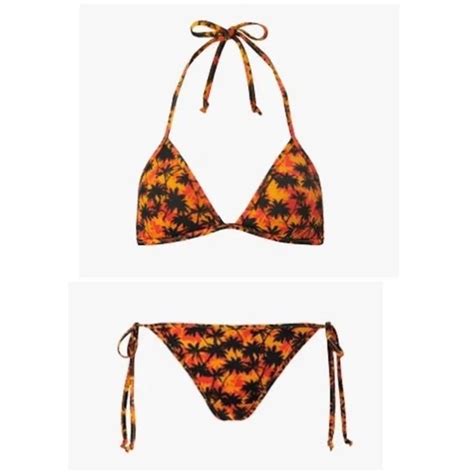 Uniqlo Swim New Uniqlo X Tomas Maier Palm Tree Triangle Bikini Set