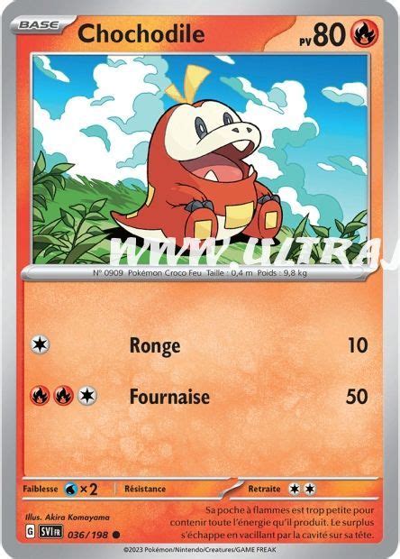 Chochodile 36 198 Carte Pokémon Cartes à l Unité Français UltraJeux