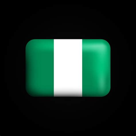 Premium Vector | Nigeria flag 3d icon national flag of nigeria