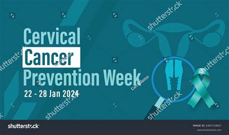 Cervical Cancer Prevention Week Campaign Stock Vector Royalty