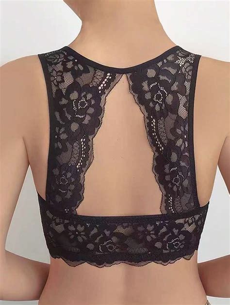 Sexy Deep V Female Lingerie Women Lace Bras Sexy Front Closure Bra Beauty Back Thin Lace