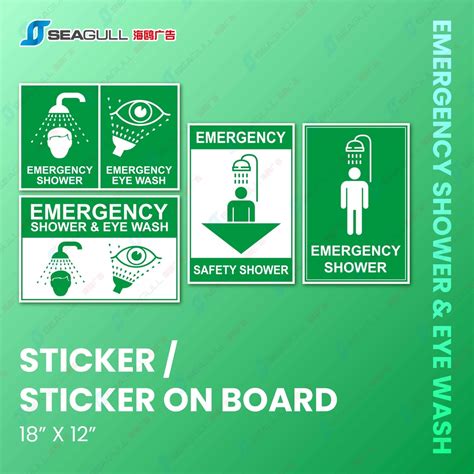 emergency eyewash station sign safety shower  eye wash station