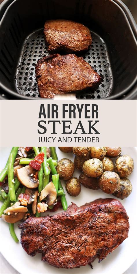 Juicy Air Fryer Steak Air Fryer Recipes Healthy Sirloin Steak Recipes Air Fryer Recipes Easy