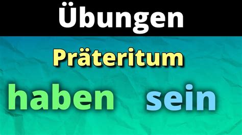 Übung Präteritumhaben oder sein GermanGrammar YouTube