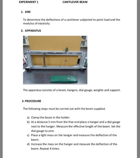 Cantilever Beam Deflection Lab Report - The Best Picture Of Beam