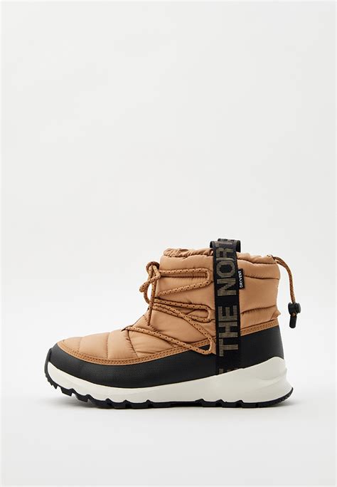 Дутики The North Face W THERMOBALLLACEUPWP, цвет: коричневый ...