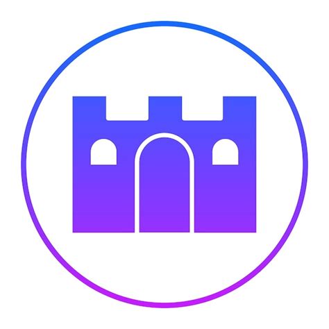 Premium Vector Castle Gate Icon