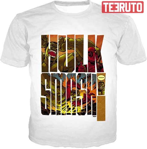 Hulk Smash Marvel White Tee Unisex T-Shirt - Teeruto