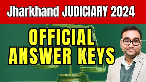 Official Answer Key For Jharkhand Judiciary 2024 Pre Jharkhand