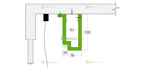 PG-15 מסתור וילון בעיצוב מדורג לתאורה נסתרת - progeves