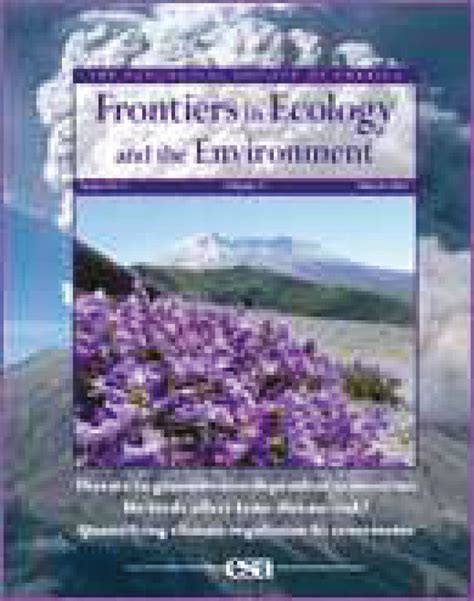 Frontiers In Ecology And The Environment Vol No