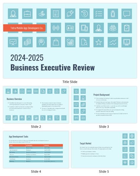 Executive Business Review Presentation Template Venngage