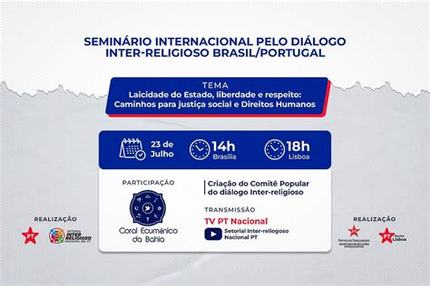 PT Estado laico será tema de seminário inter religioso Brasil Portugal