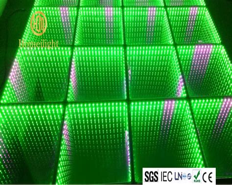 3D Time Tunnel Mirror LED Dance Floor Full Color Mirror Dance Panel For