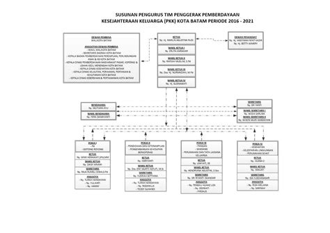 Struktur Organisasi Tim Penggerak Pkk Kota Batam