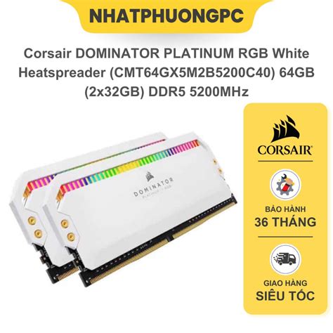 Ram Desktop Corsair DOMINATOR PLATINUM RGB White Heatspreader