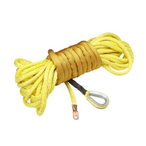 10mm X 30m High Strong Yellow 12 Strand Synthetic Winch Rope Uhmwpe Line