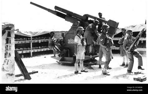 Palestine S Air Defences One Of The Gun Crews In Action British