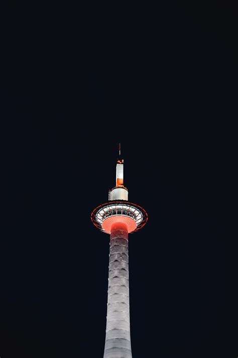 Kyoto Tower During Night Time · Free Stock Photo