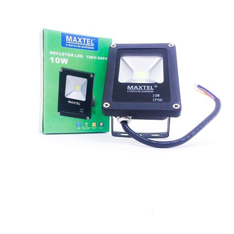 Kit C 18 Refletor Holofote De Led Maxtel 10w Branco Bivolt