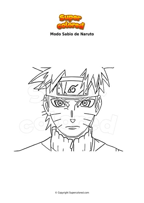 Dibujo Para Colorear Modo Sabio De Naruto Supercolored