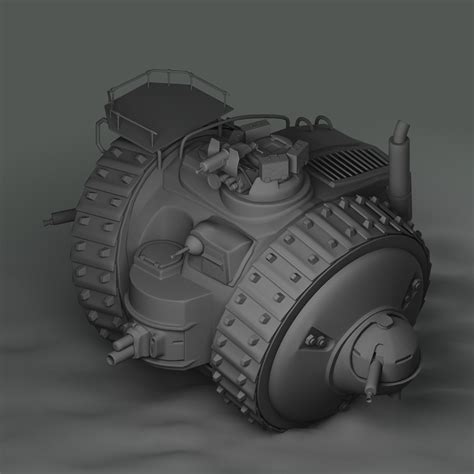 Artstation Dieselpunk Tank Concept Wip Finished