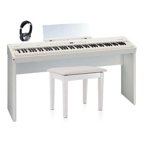 DISC Roland FP 50 Digital Piano Deluxe Bundle White At Gear4music