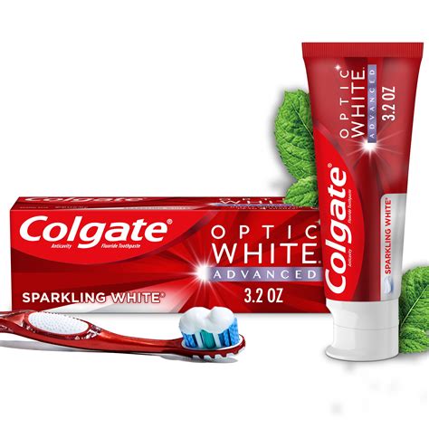 Colgate Optic White Advanced Teeth Whitening Toothpaste, Sparkling ...