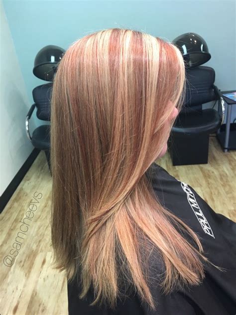 Copper Hair With Blonde Highlights Pin On Blonde Hairstyles Dirty