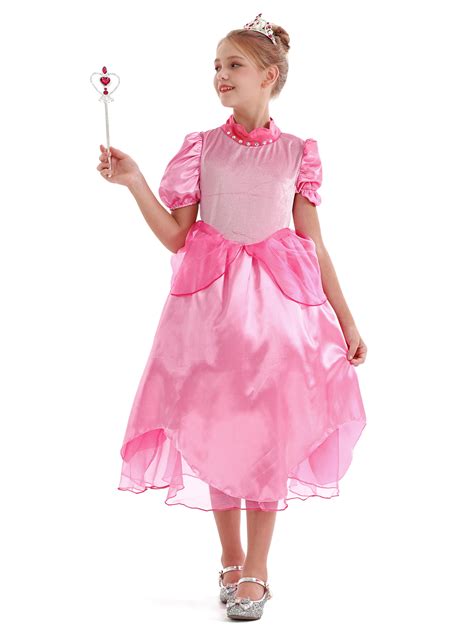 D Guisement Princesse P Che Amzbarley Pour Enfants Costume Cosplay