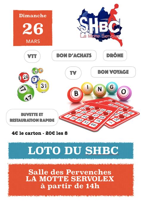 Loto du SHBC HandBall à la salle des Pervenches de La Motte Servolex