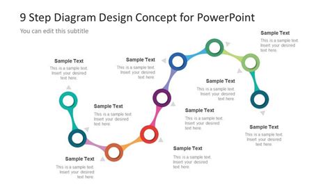 Step Colorful Snake Diagram For Powerpoint Slidemodel How To