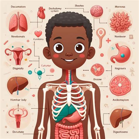 Página de anatomía infantil Foto Premium