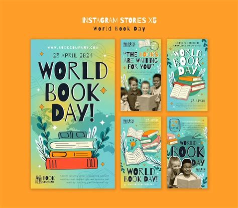 Premium Psd World Book Day Celebration Instagram Stories