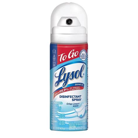 Lysol Crisp Linen Disinfectant Spray To Go 1 5 Oz 6 Pack Walmart