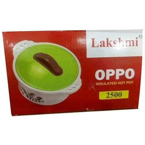 White And Green Plastic Lakshmi Oppo Insulated Hot Pot For Home Capacity Ml At Rs