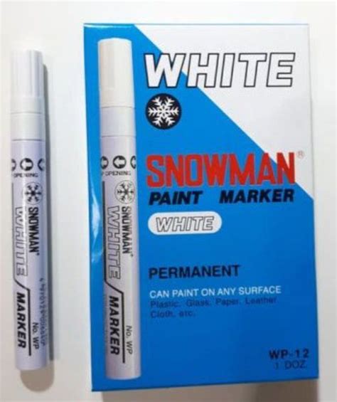 Spidol Putih White Snowman Paint Marker