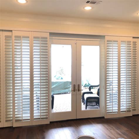 Beautiful Plantation Shutters For Sliding Doors Home Design Ideas