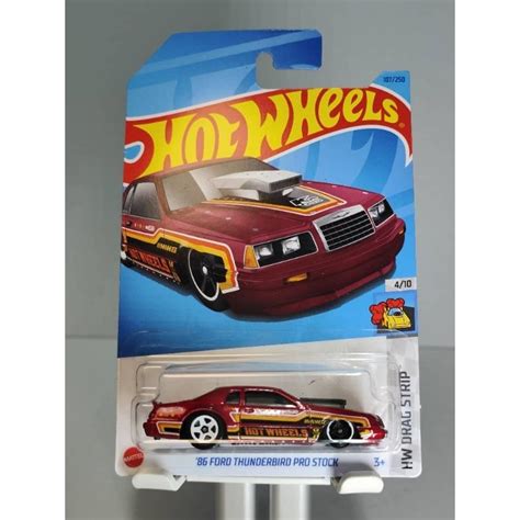 Hot Wheels 86 Ford Thunderbird Pro Stock Red 107 250 2023 HW DRAG STRIP 4 10 Shopee