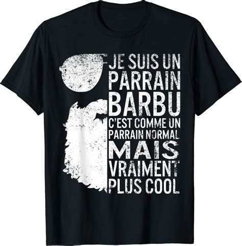 Tee shirt Parrain Barbu Normal Cool Grandpère Fête Des Pères T Shirt