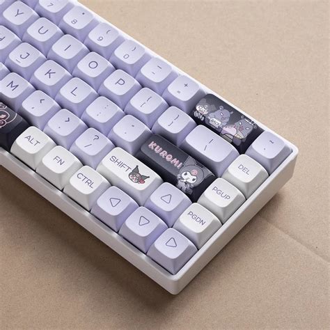 Buy PBT Dye Sub Keycap Cute Cartoon XDA Keycaps Purple Keycaps Set Girl