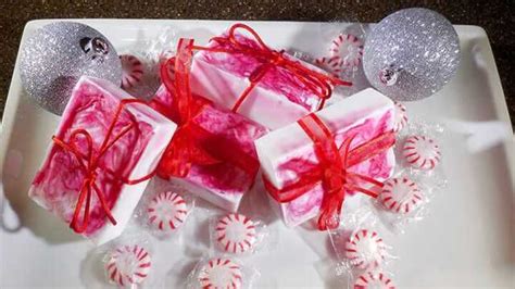 3 Ingredient Candy Cane Peppermint Soap